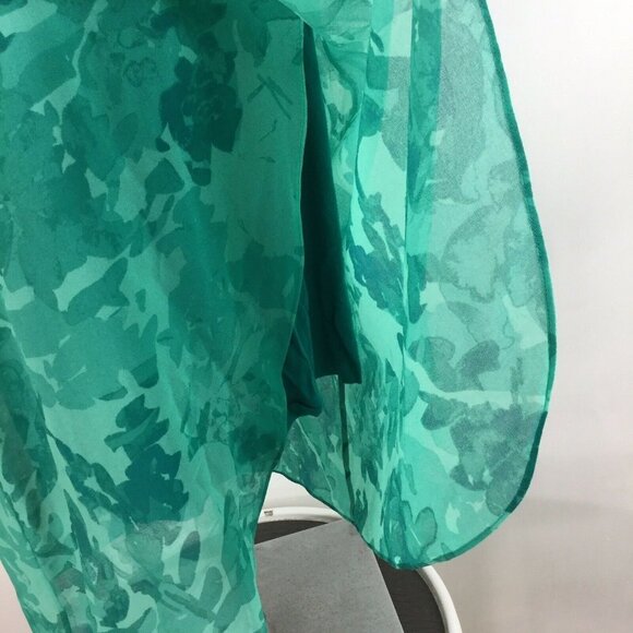 H by Halston Tank  Floral Print Chiffon Overlay - Picture 6 of 8